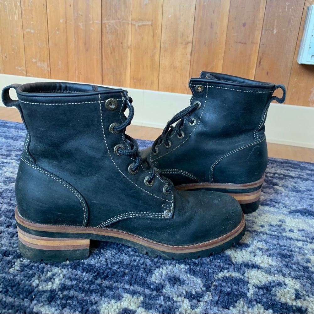 Black Lace Up Boots
